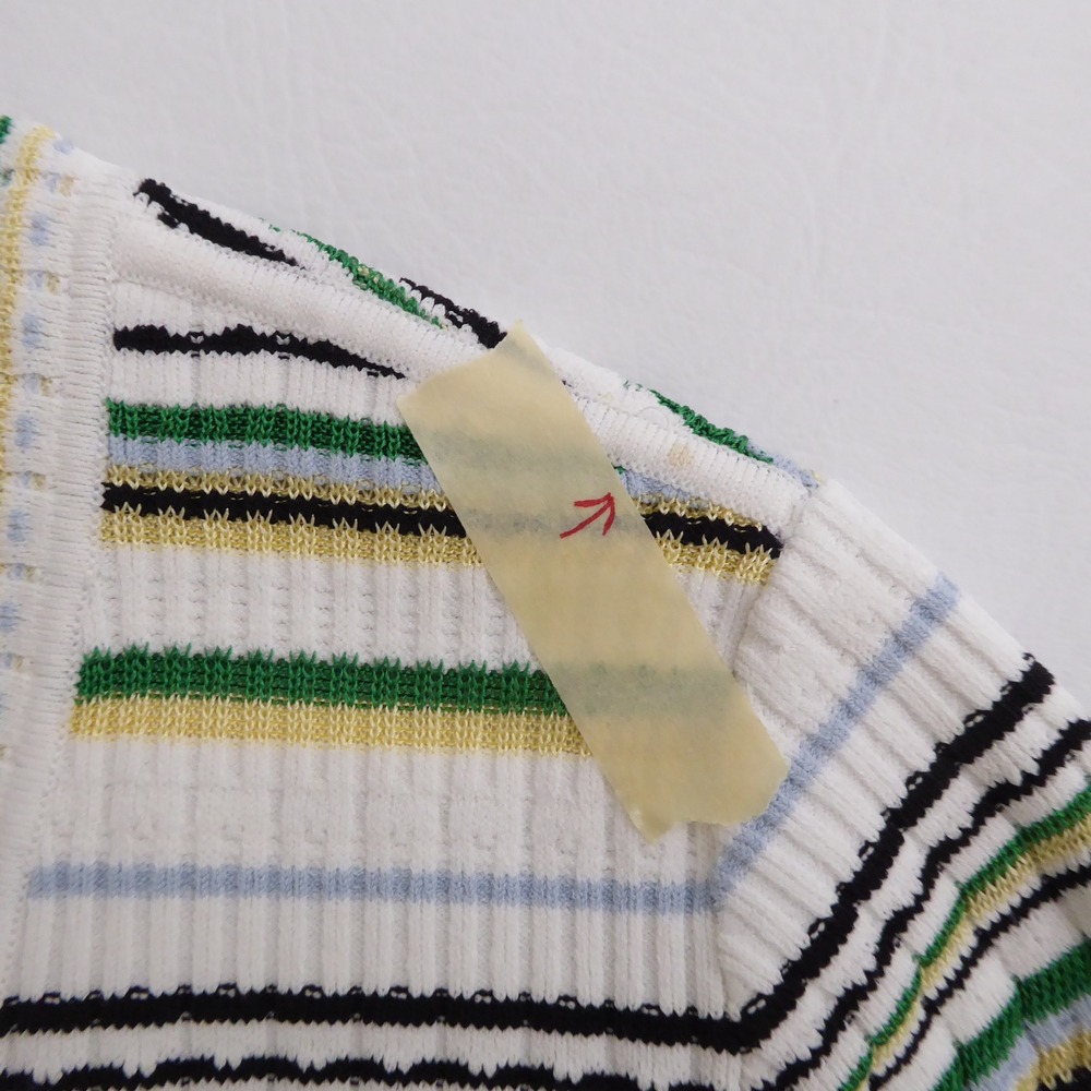 Veronica Beard Womens Varia Cardigan White Multi Metallic Stripe Ribbed Knit XS - Picture 2 of 11